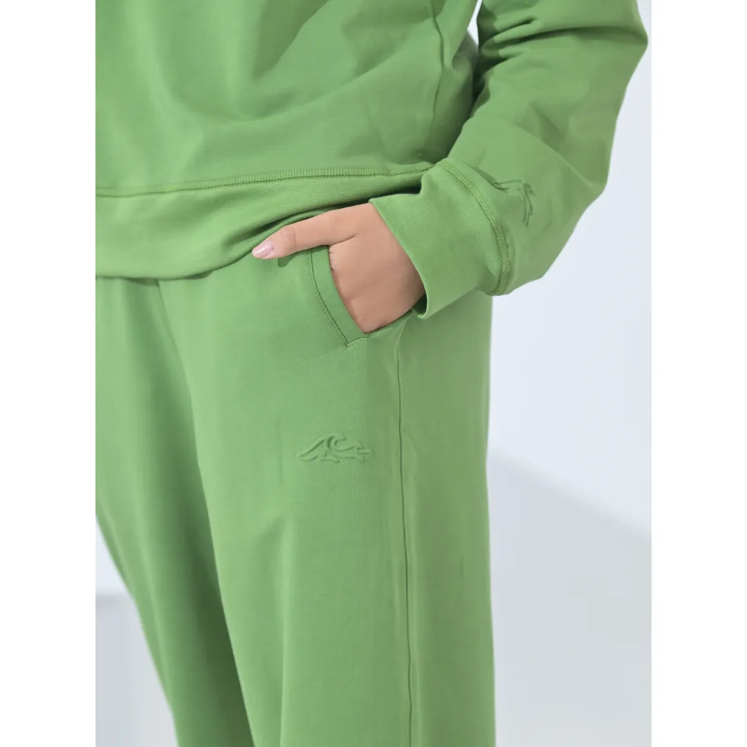 100% Supima Cotton Winter Tide Track Pants Parrot Green