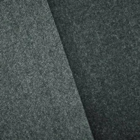 2 1/8 YD PC-Thunder Black/Gray Wool Blend Stretch Twill Jacketing Fabric