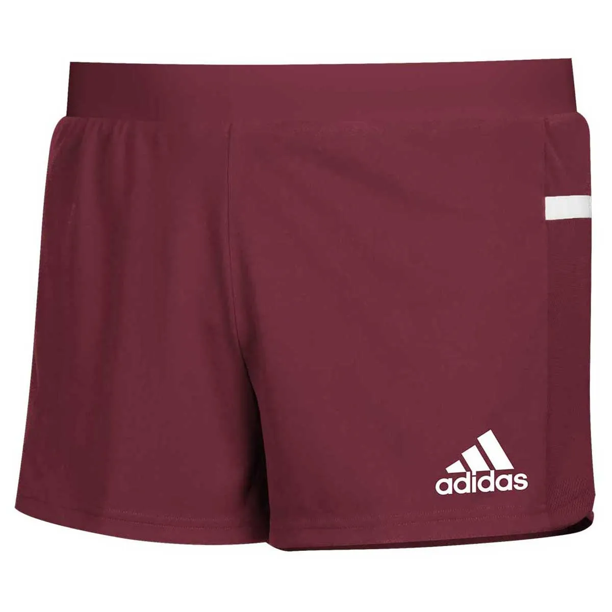 adidas Men's Collegiate Burgundy/White Team 19 Running Shorts