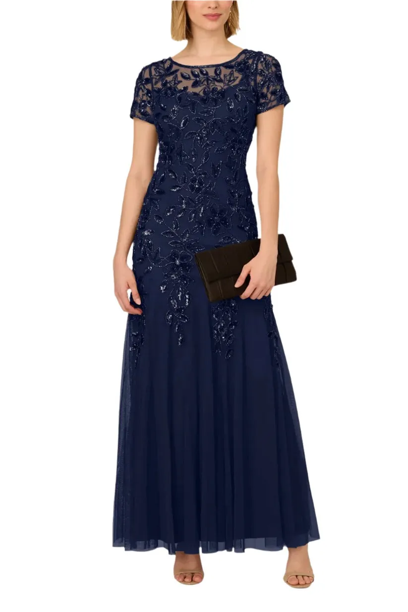 Adrianna Papell AP1E208349 Long Beaded Formal Dress