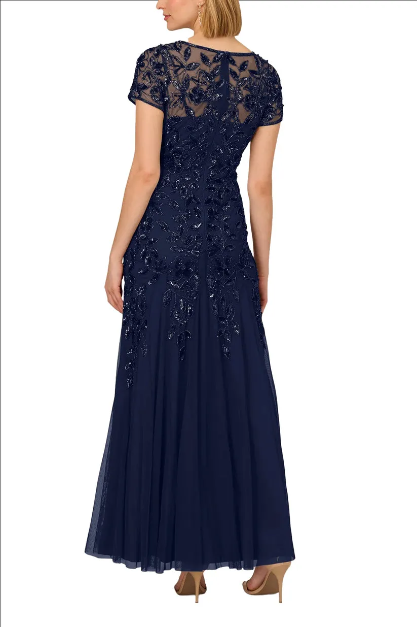 Adrianna Papell AP1E208349 Long Beaded Formal Dress