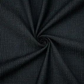 Black-Gray  Poly-Wool Plaid Woven Shirting Fabric