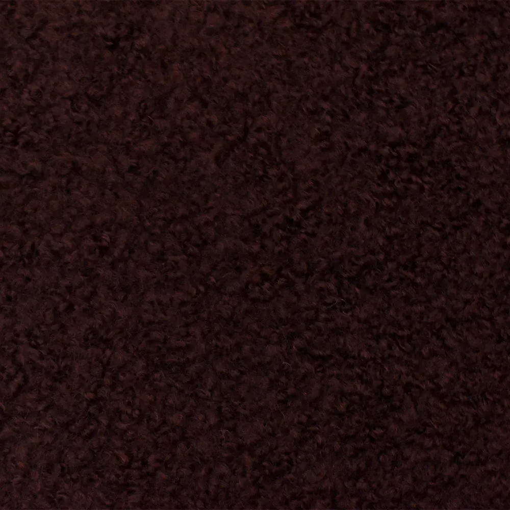 Brown Wool Poly Texture Boucle Fleece Knit Jacketing Fabric