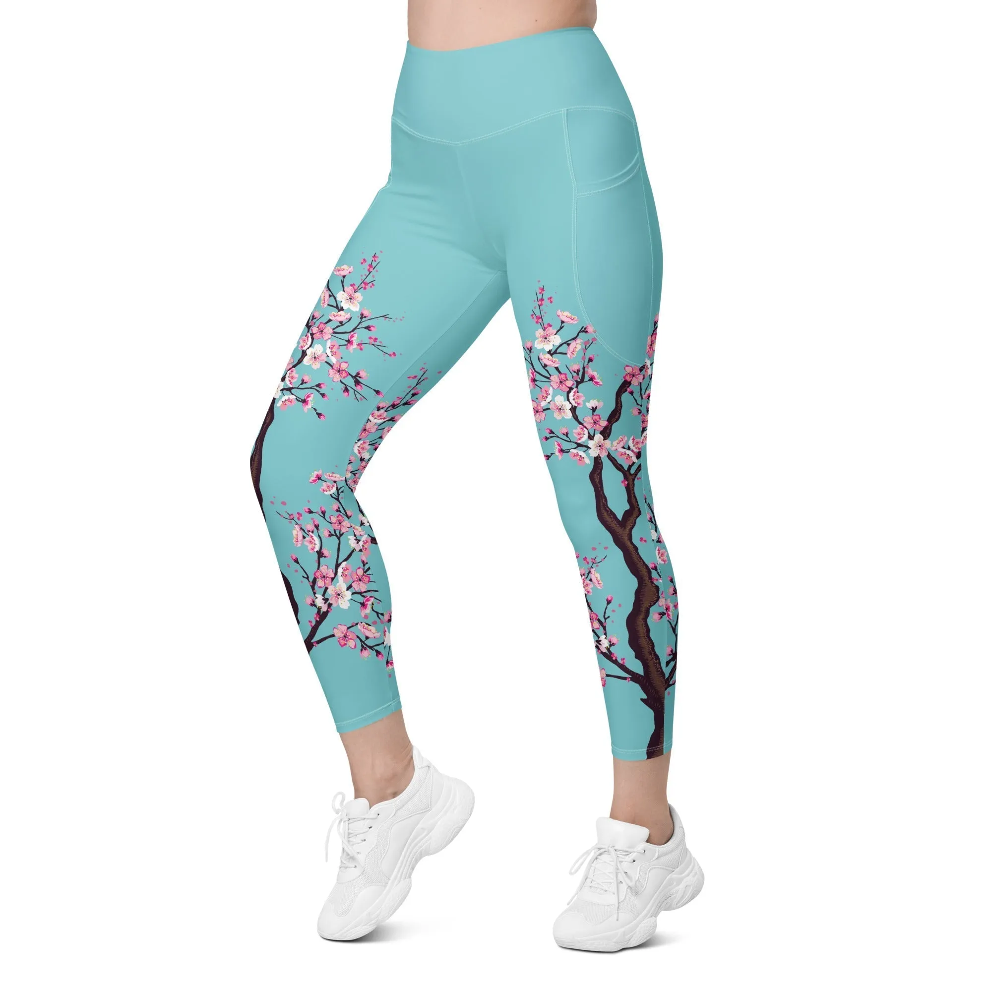 Cherry Blossom Leggings With Pockets