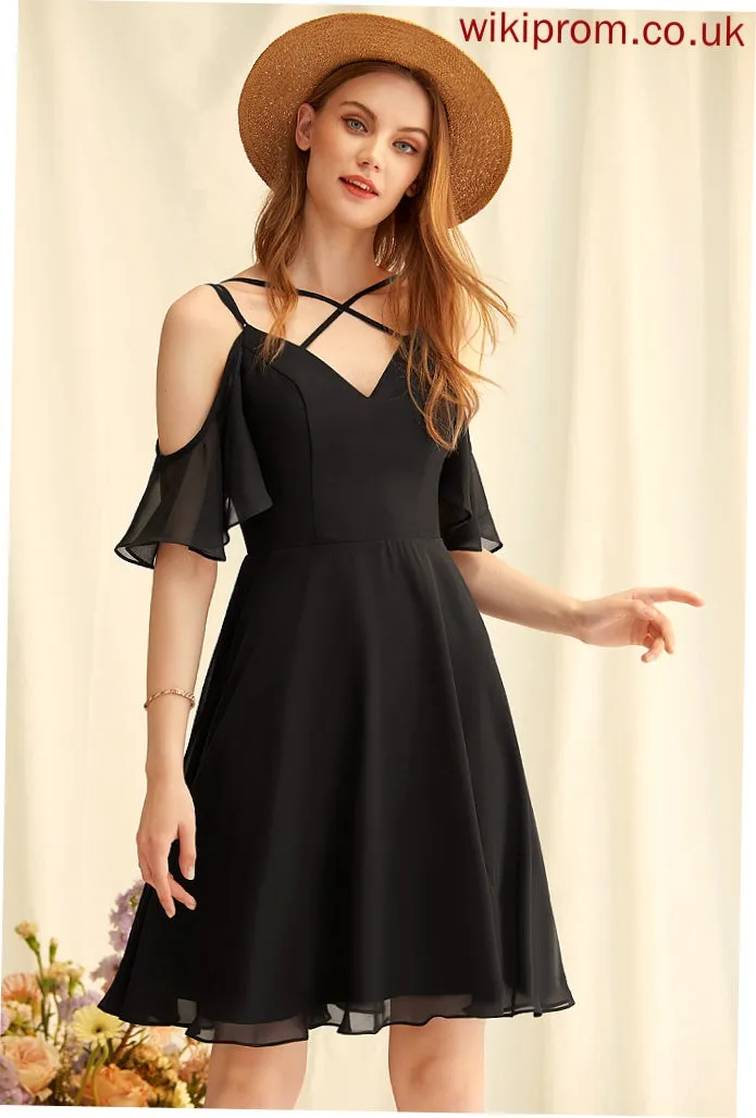 Chiffon V-Neck Dresses Kayden Formal Dresses A-line