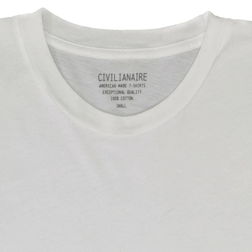 Crew Neck Short Sleeve Tee - White