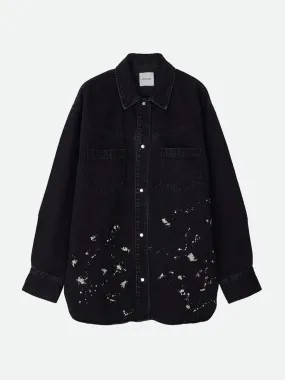 DENIM DISCHARGE PRINTHING SHIRTS