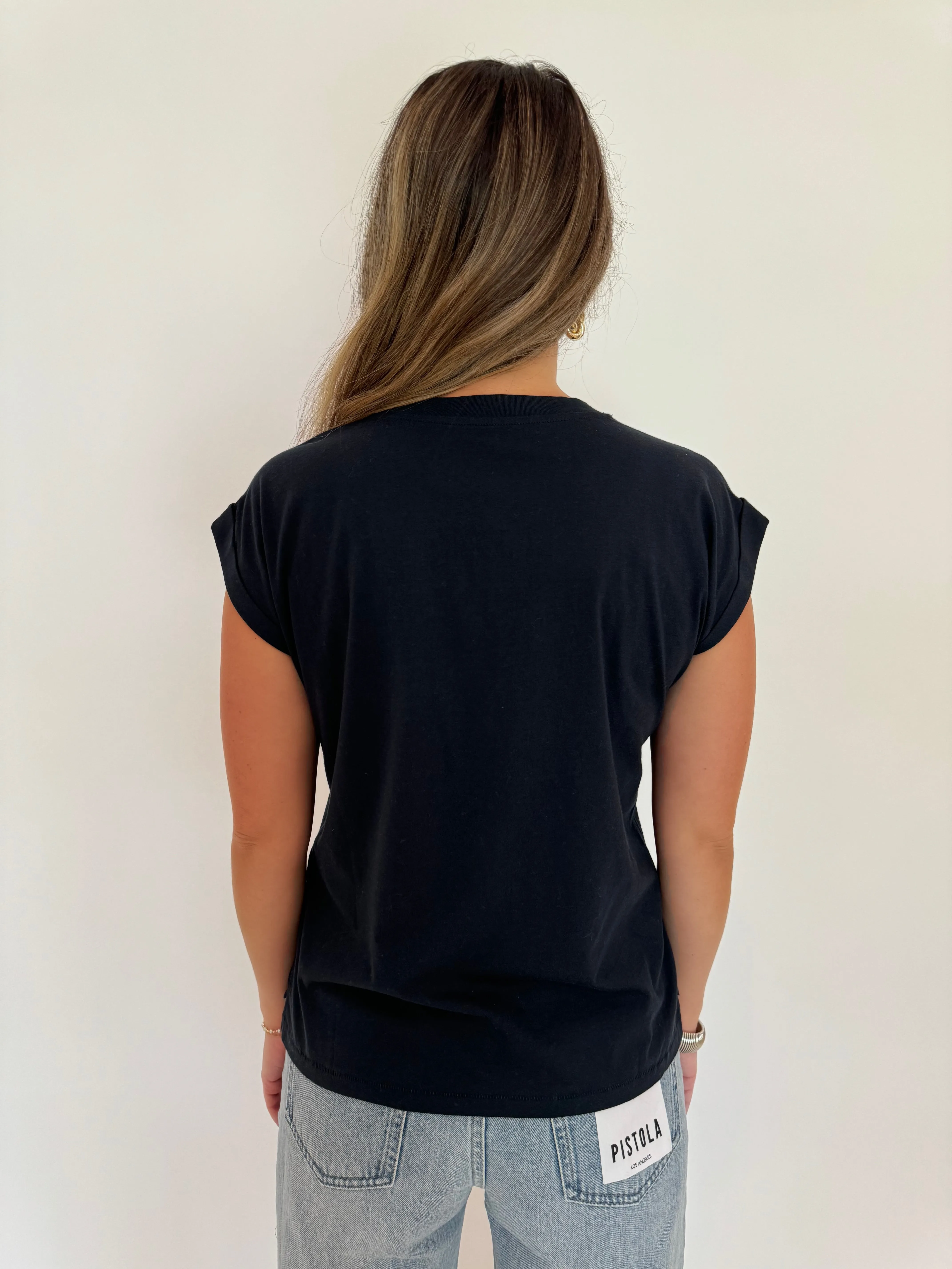 Easy V-Neck Tee - Navy