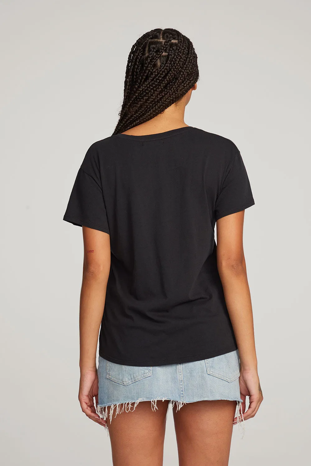 Everyday Essential Black V-neck Tee