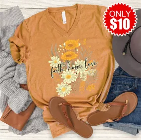 Faith Hope Love V-Neck - 10