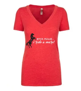 Favorite Tee | V-Neck | Bitch Please (Red)