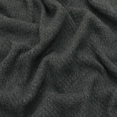 Gloom Day Gray Wool Blend Textured Sweater Knit Fabric