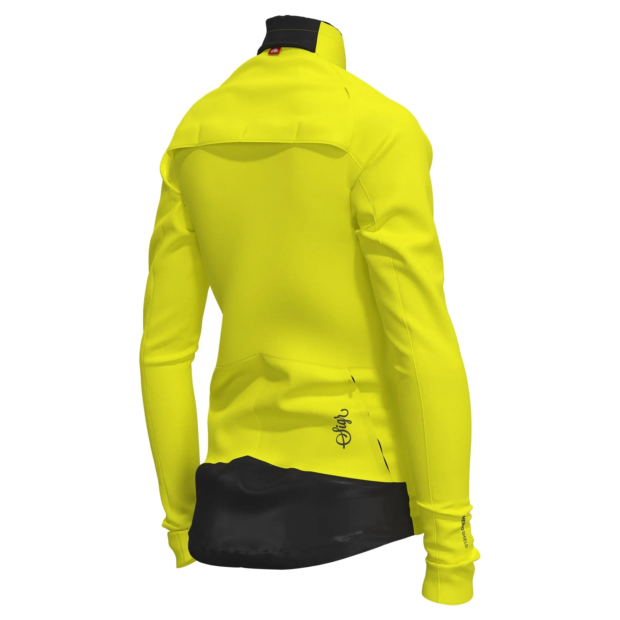 Gotlandsleden Tour Women's Hi-viz Yellow Merino Softshell Cycling Jacket