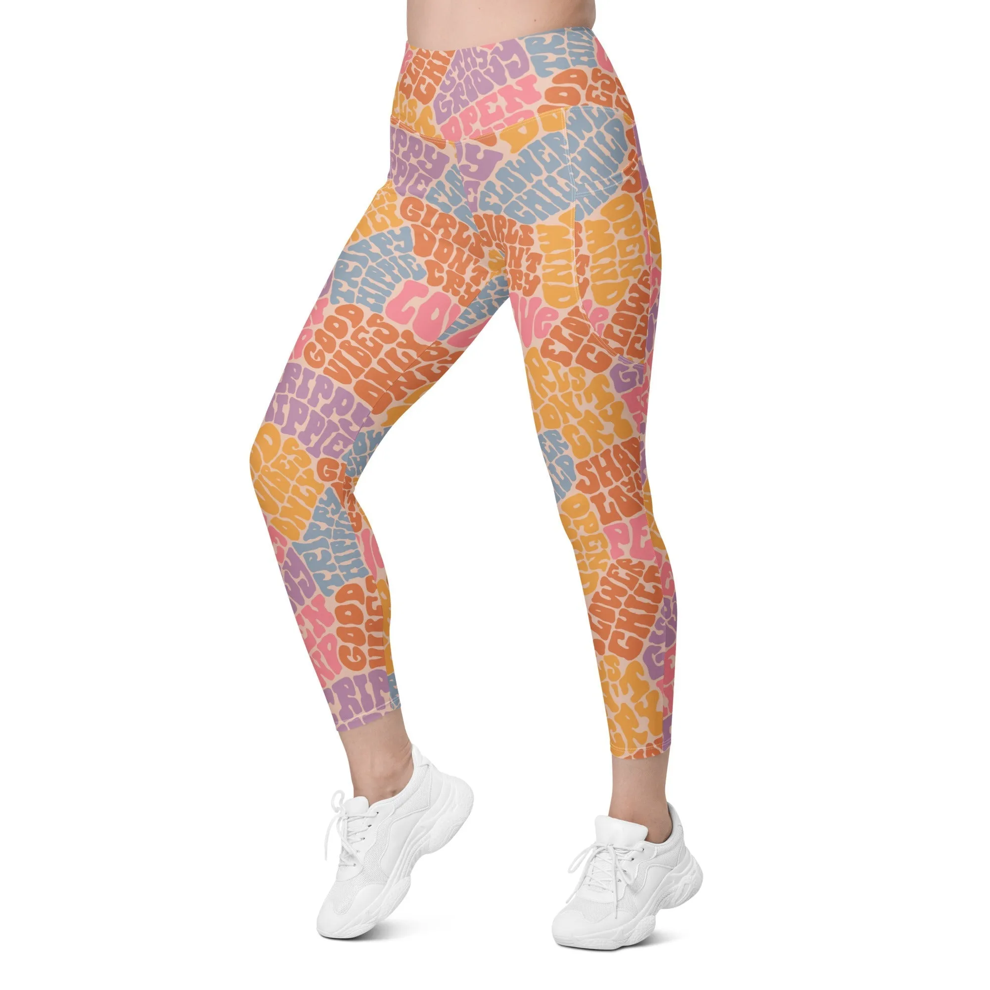 Groovy Hippie Leggings With Pockets