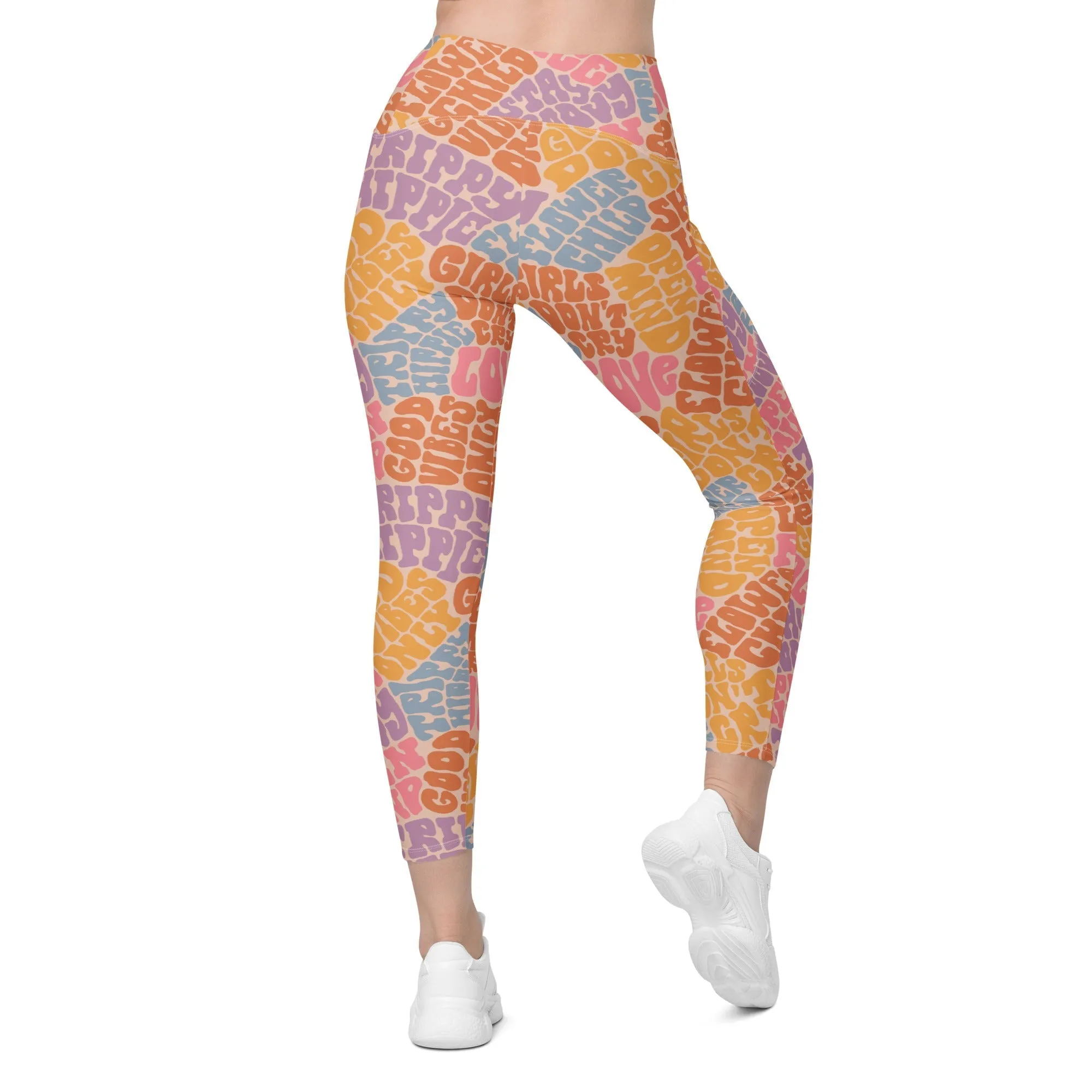 Groovy Hippie Leggings With Pockets