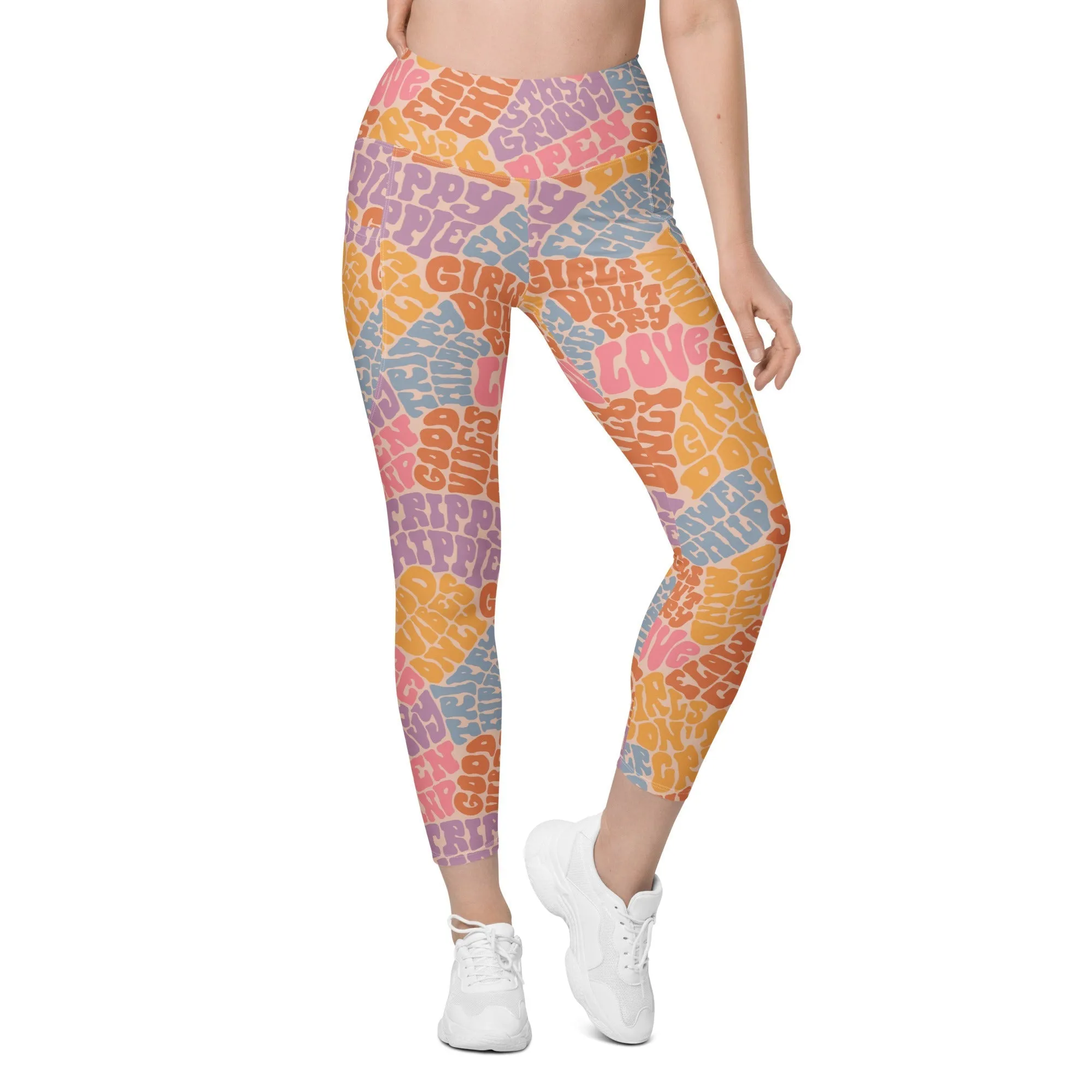 Groovy Hippie Leggings With Pockets