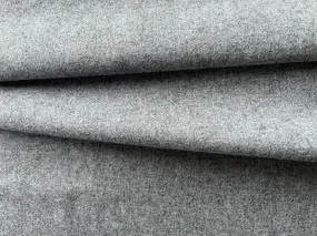 Heathered Ash Grey Wool Blend Flannel (Made in USA)