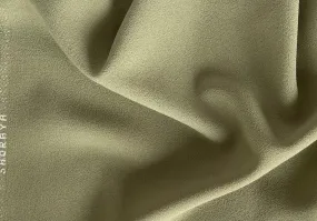 High-End Streamed Artichoke Selvedged Wool Crepe (Made in Italy)