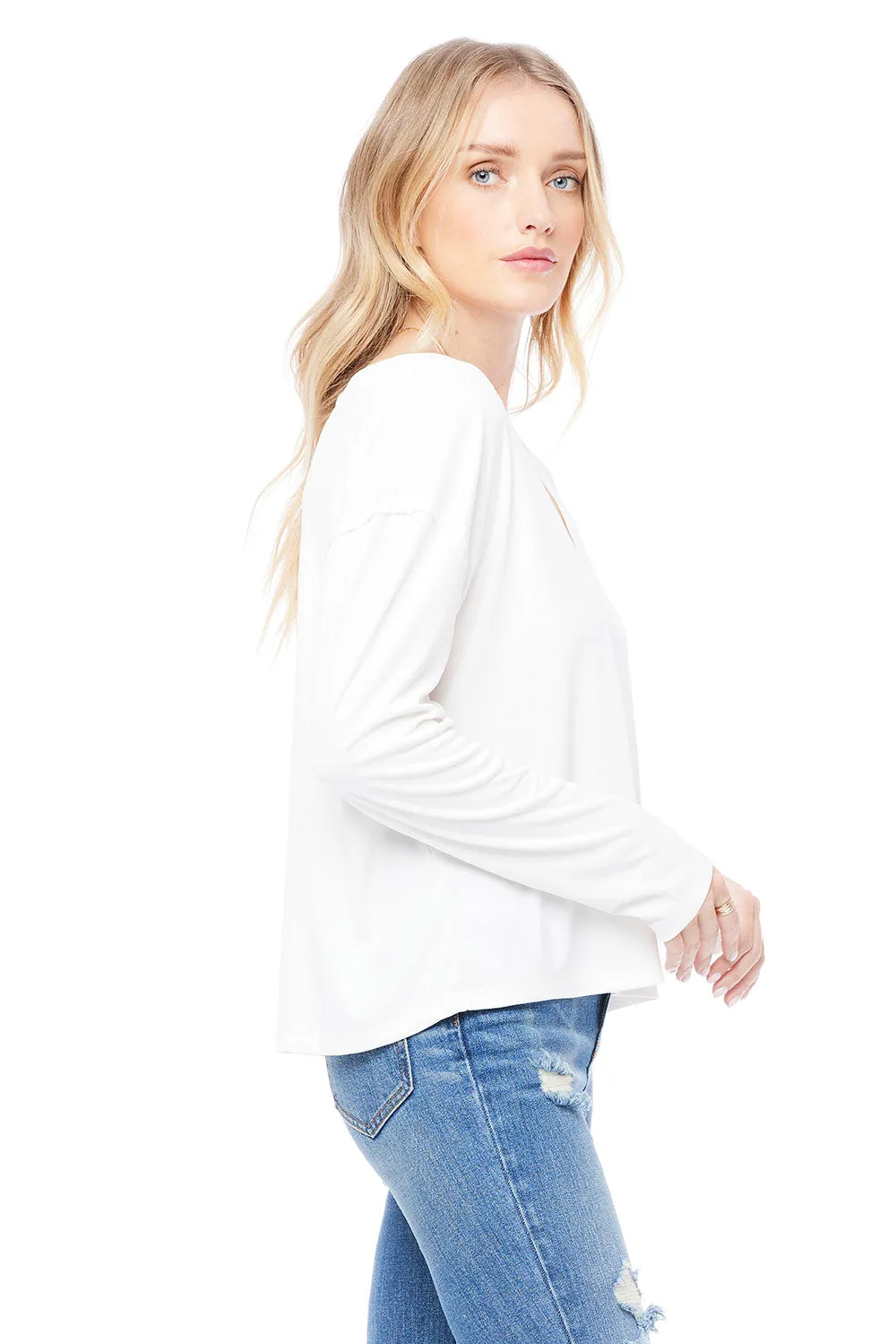 LONG SLEEVE V-NECK