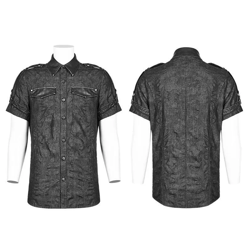 Men's Punk Denim Shirts