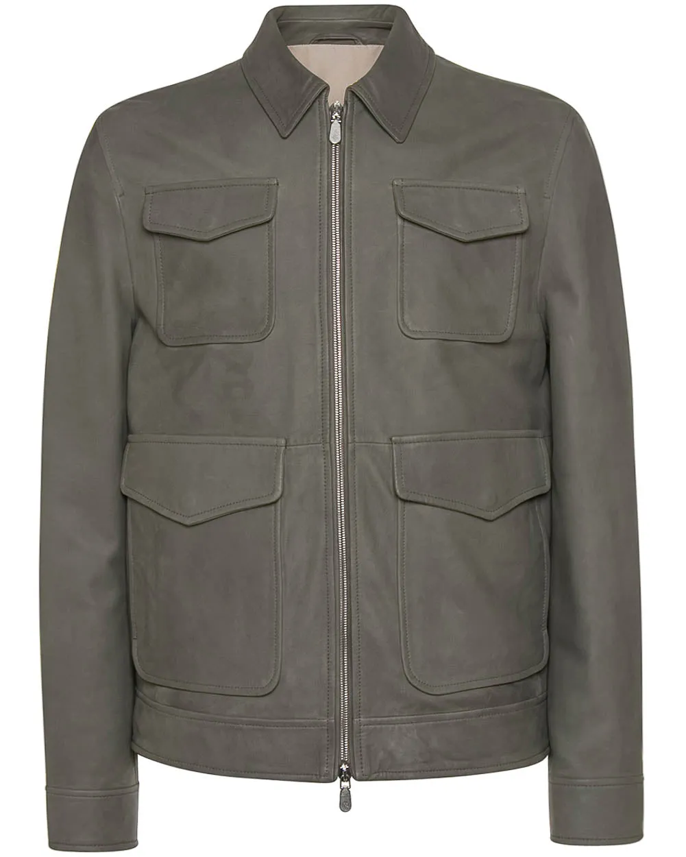 Military Green Leather Jacket