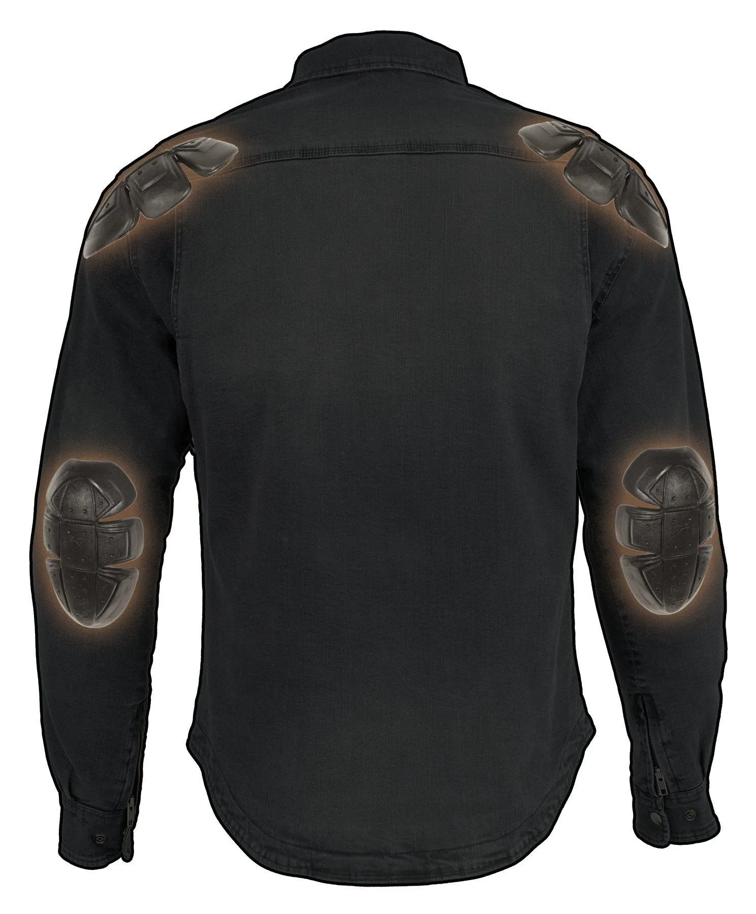 Milwaukee Performance-MPM1621-Men's Grey Armored Denim Biker Shirt w/ Aramid® by DuPont™ Fibers