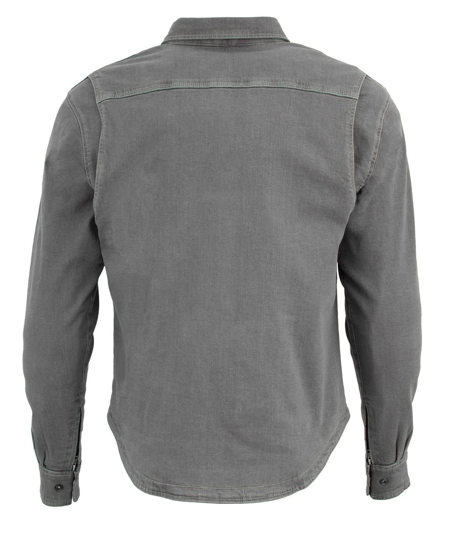 Milwaukee Performance-MPM1621-Men's Grey Armored Denim Biker Shirt w/ Aramid® by DuPont™ Fibers