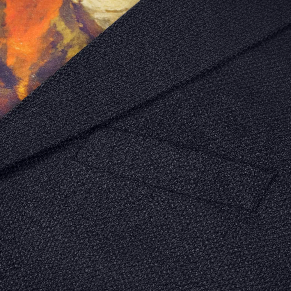 Navy Superfine Merino Wool Jacket