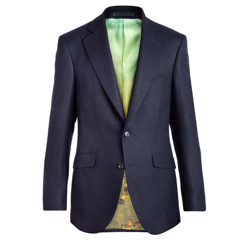 Navy Superfine Merino Wool Jacket