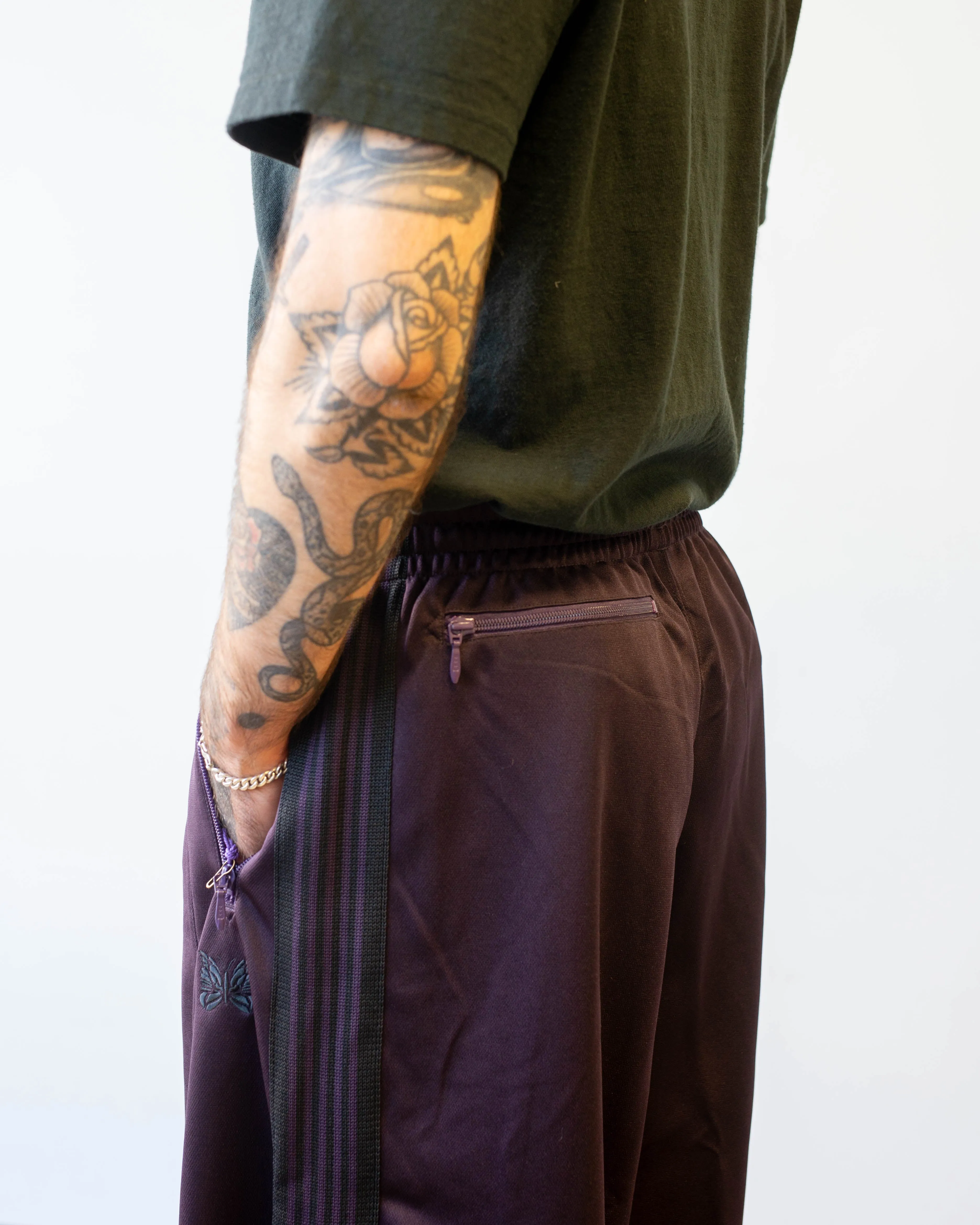 Needles H.D. Track Pant Poly Smooth Dk. Purple