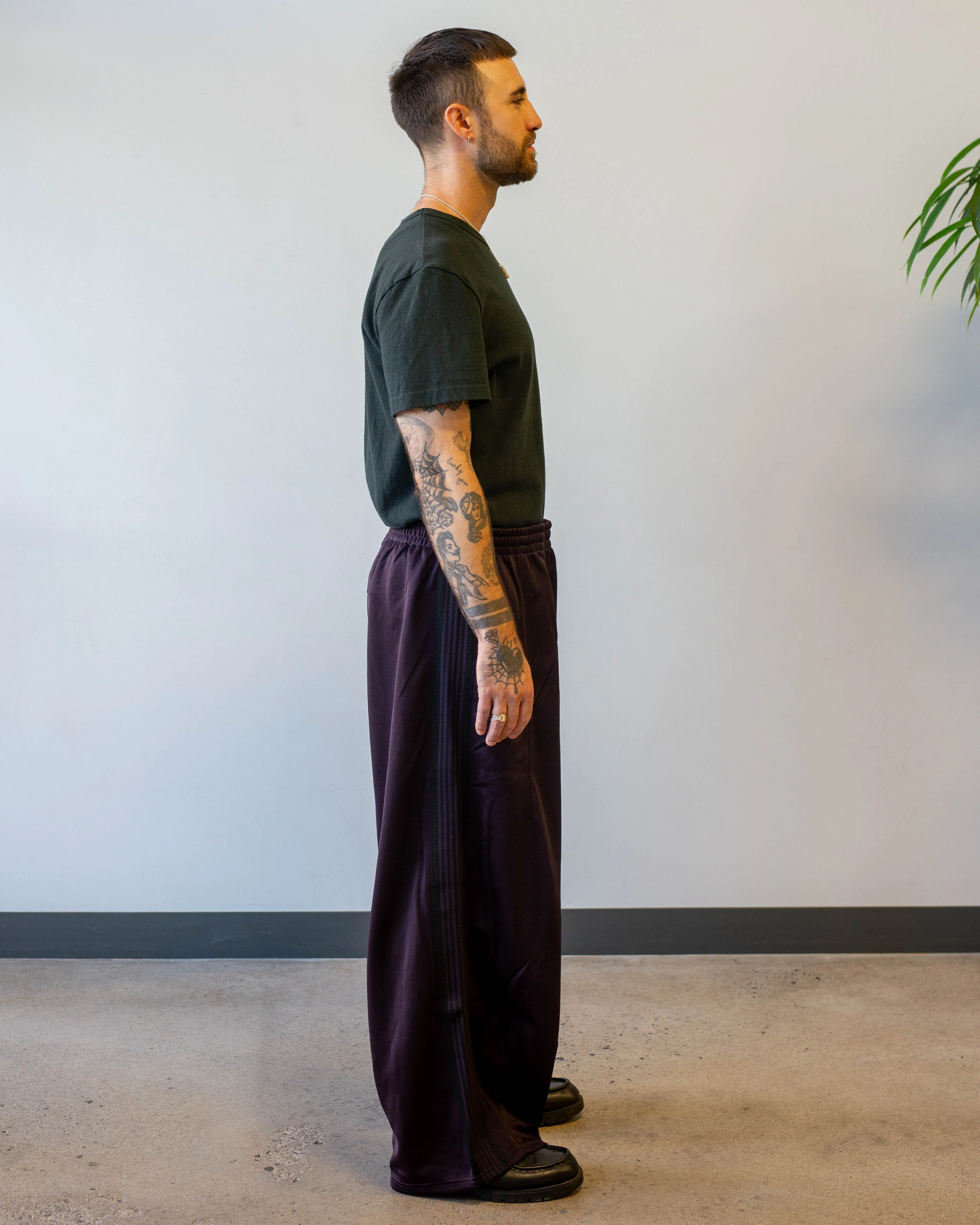 Needles H.D. Track Pant Poly Smooth Dk. Purple