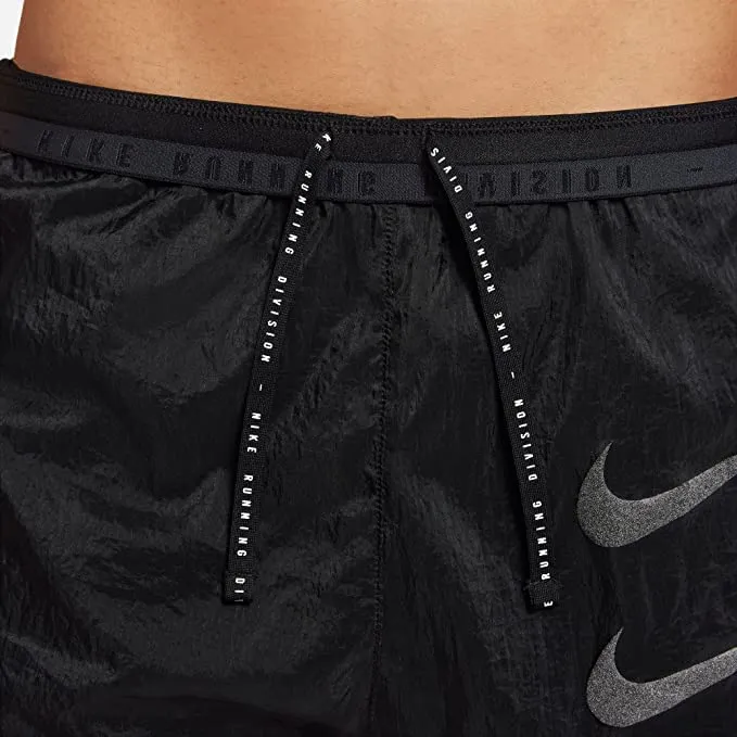 Nike Tempo 2 in 1 Women's Swoosh Black Running Shorts Size L