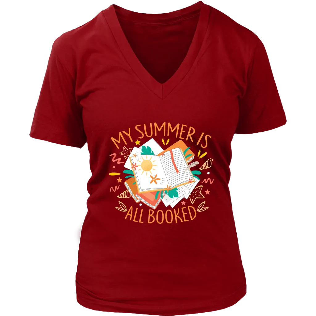 "My Summer Is All Booked" V-neck Tshirt