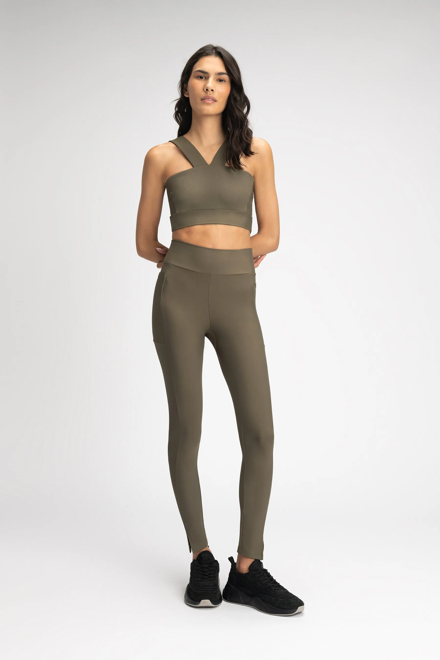 Rib Block Pocket Leggings