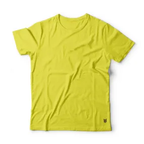 Ruse Men's Designer Solid Plain Yellow Tee