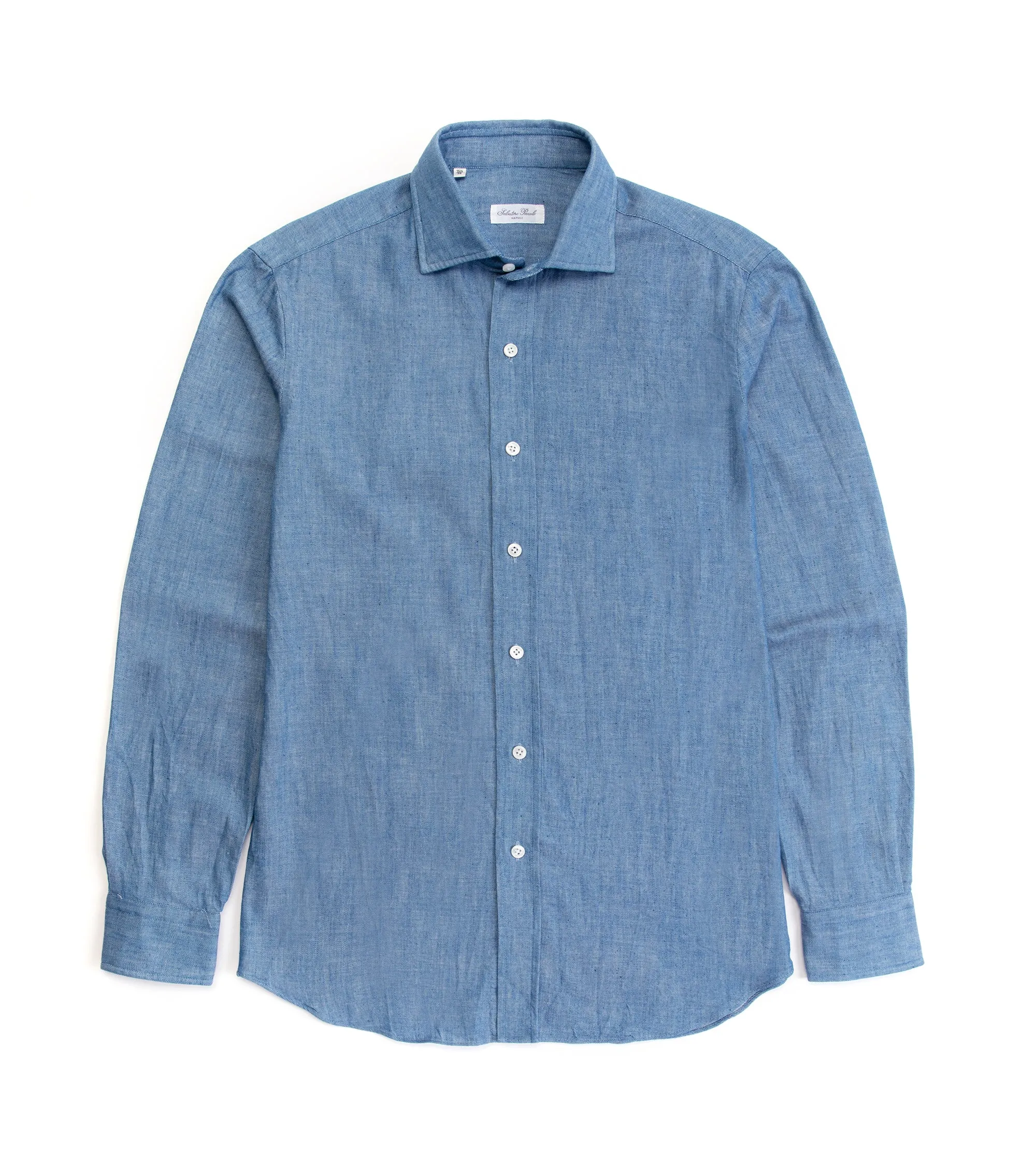 Salvatore Piccolo Selvedge Denim Shirt: Light Blue