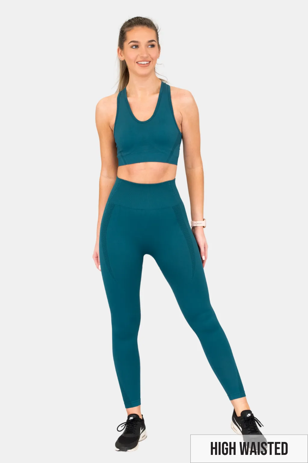 Seamless Compression Leggings V2 in Teal