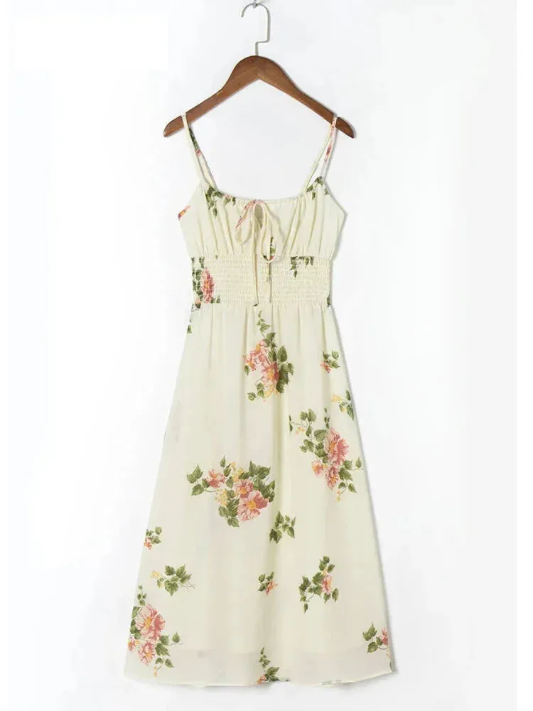 Slip & Lace Up - Chiffon Midi Dresses