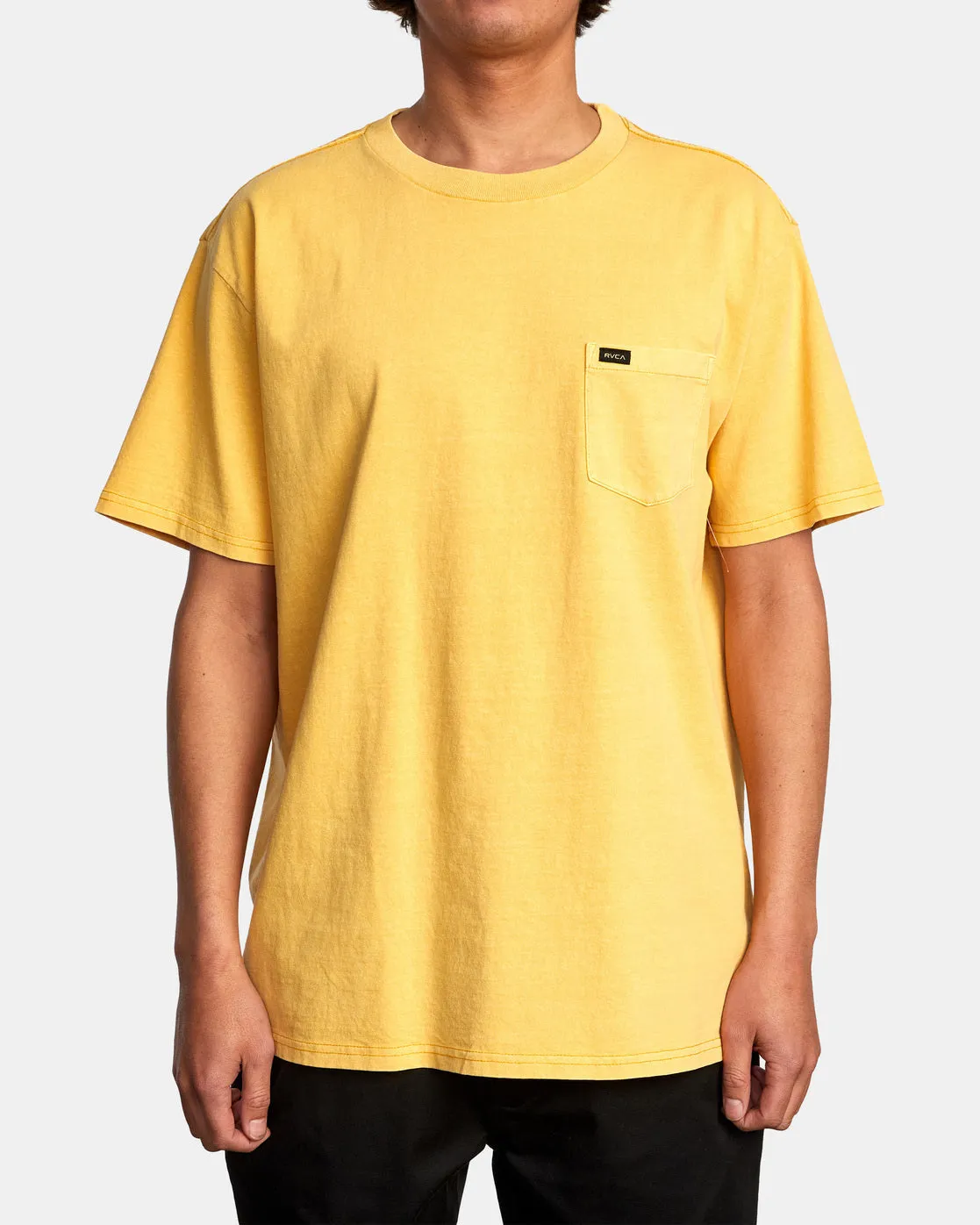 Solo Label Pigment Dye Tee - Vintage Gold