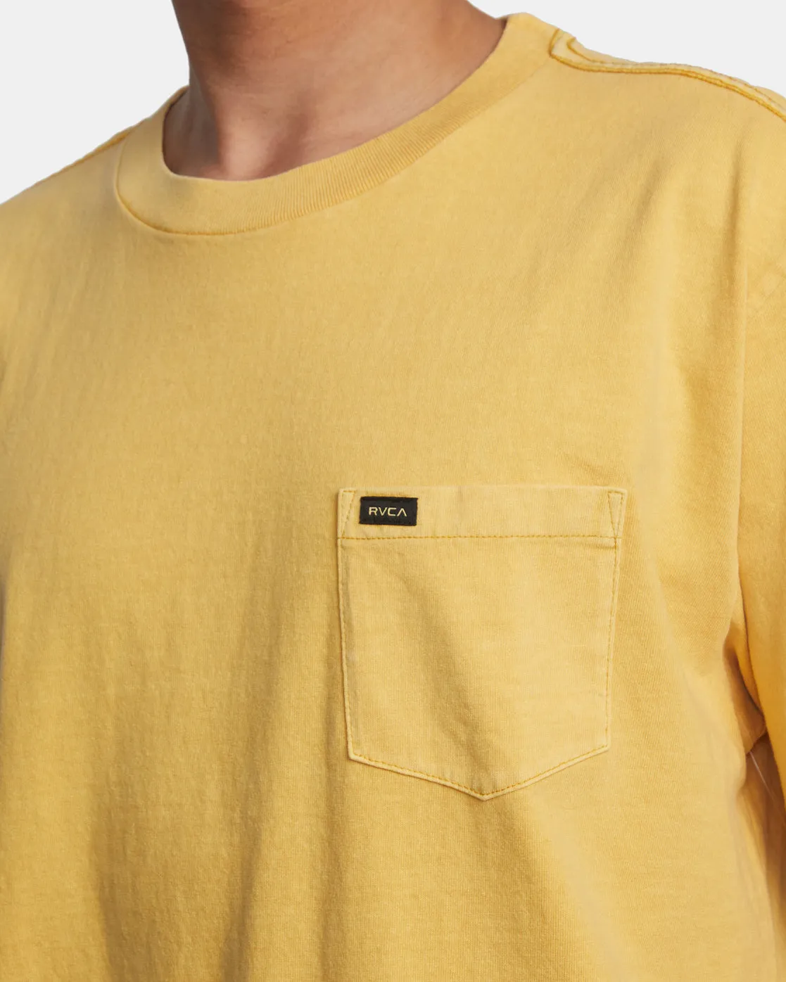 Solo Label Pigment Dye Tee - Vintage Gold