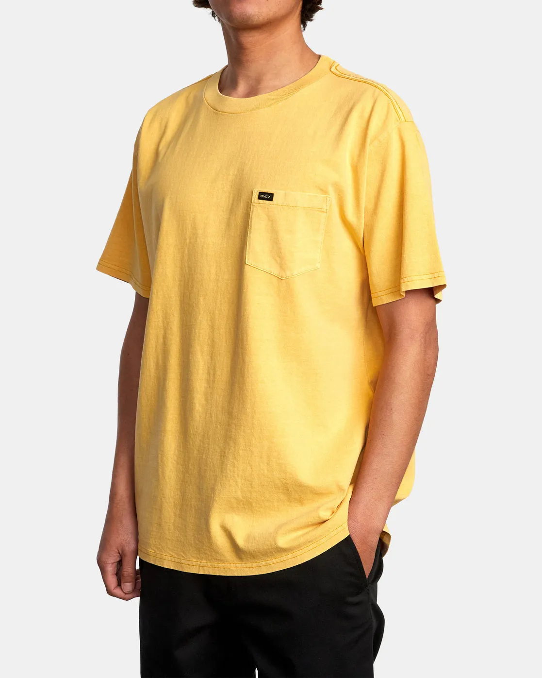 Solo Label Pigment Dye Tee - Vintage Gold