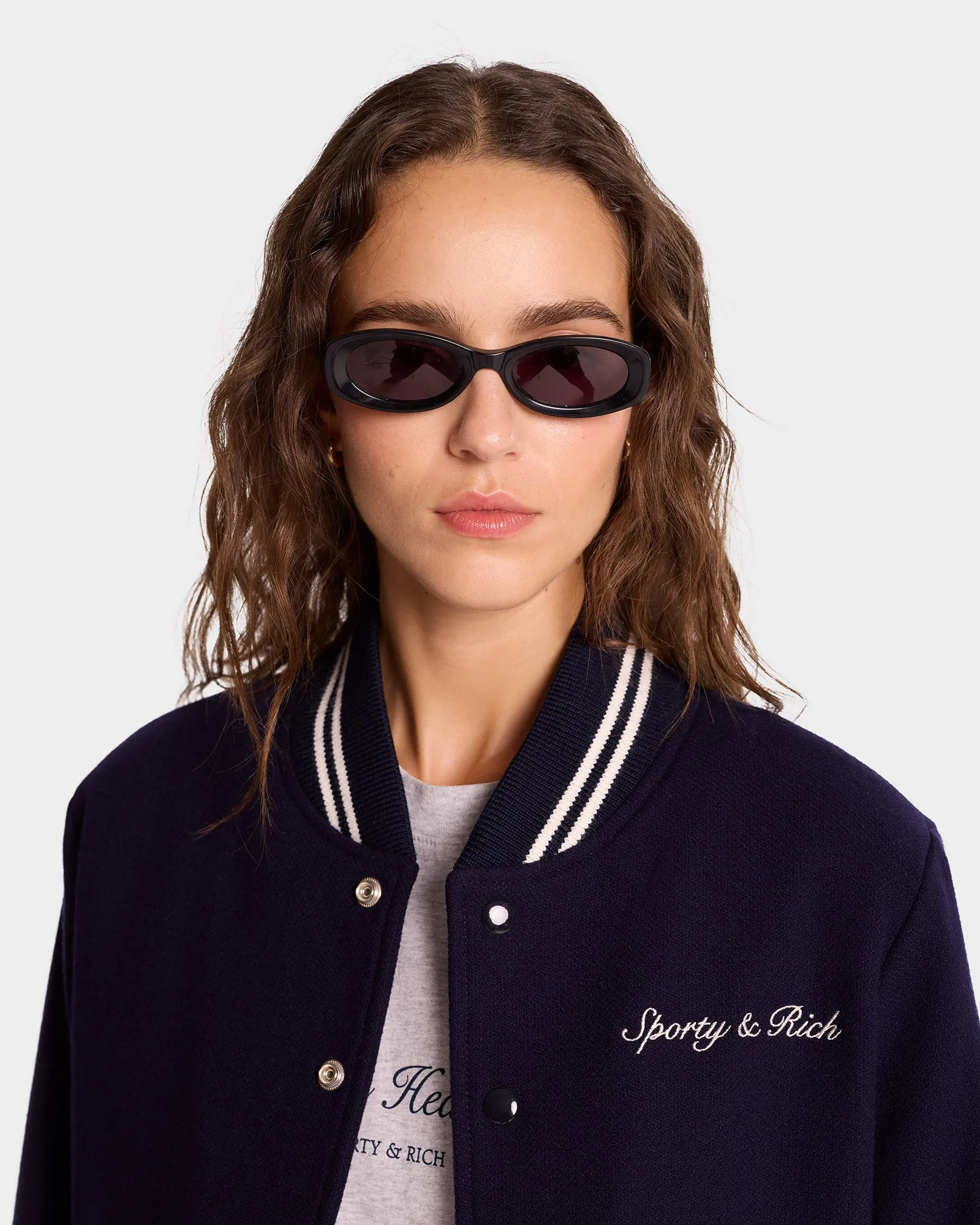 Syracuse Wool Varsity Jacket - Navy