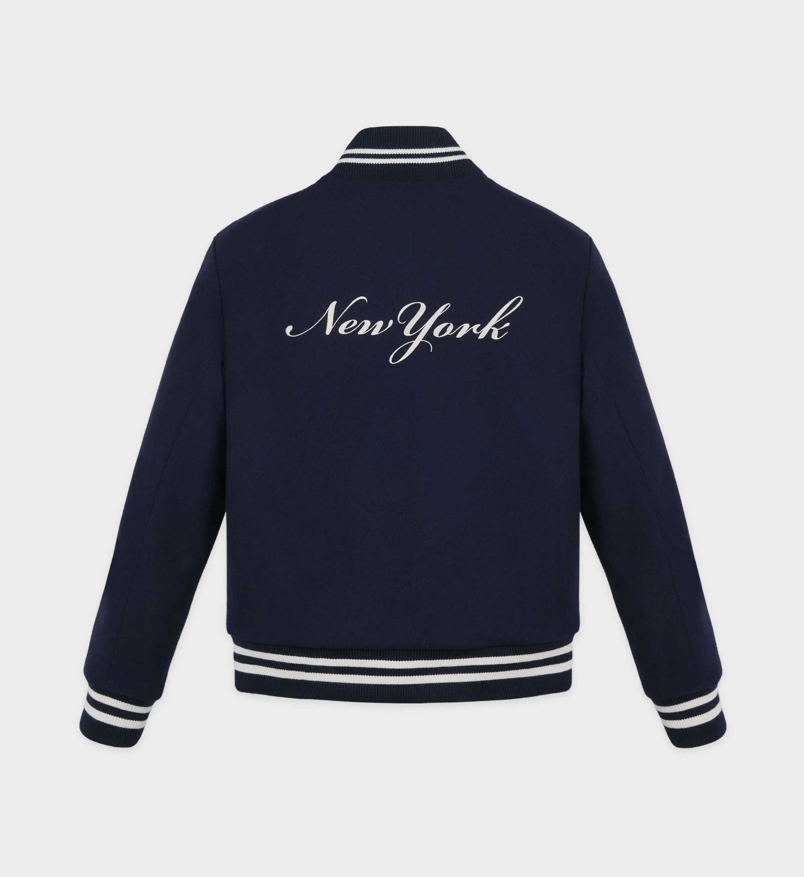 Syracuse Wool Varsity Jacket - Navy