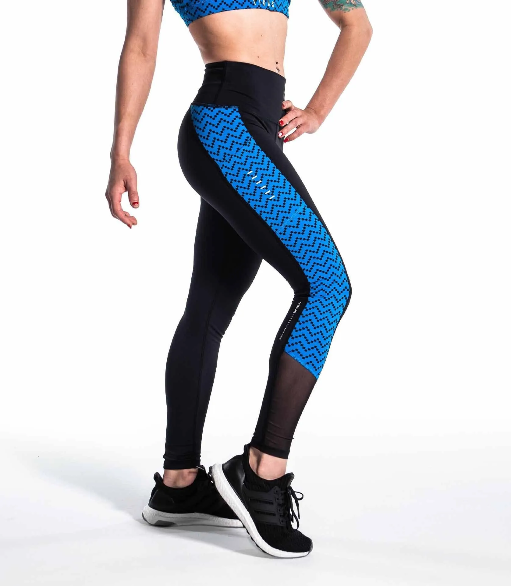 UTILITY HIGH RISE COMPRESSION PANTS - BLACK/LEGACY BLUE