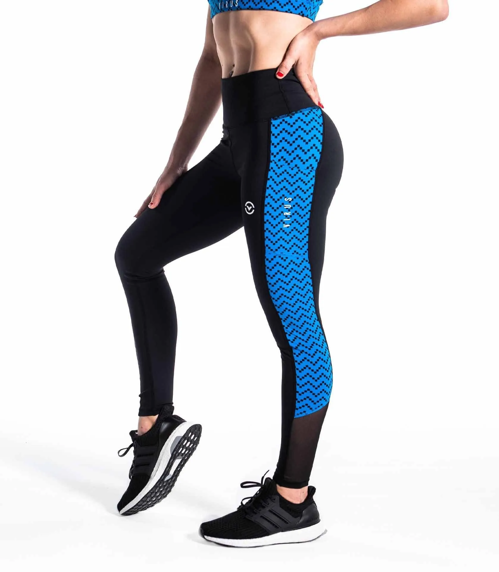 UTILITY HIGH RISE COMPRESSION PANTS - BLACK/LEGACY BLUE