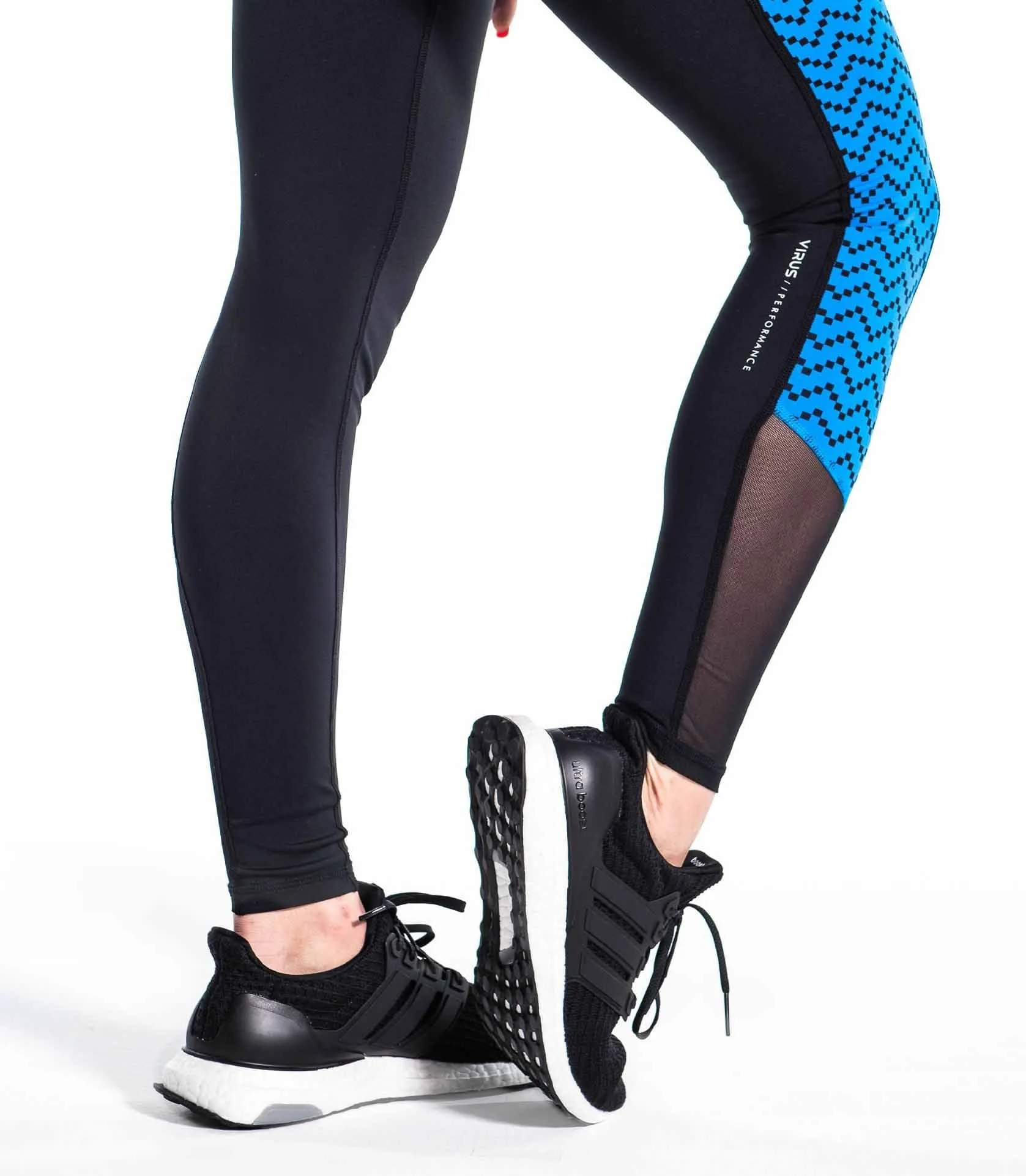 UTILITY HIGH RISE COMPRESSION PANTS - BLACK/LEGACY BLUE