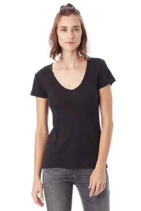 V-Neck Tee in Black