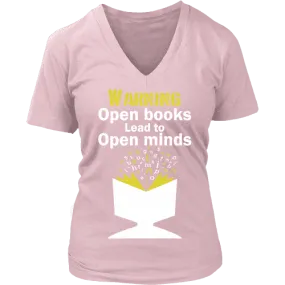 Warning! Open books lead to open minds V-neck