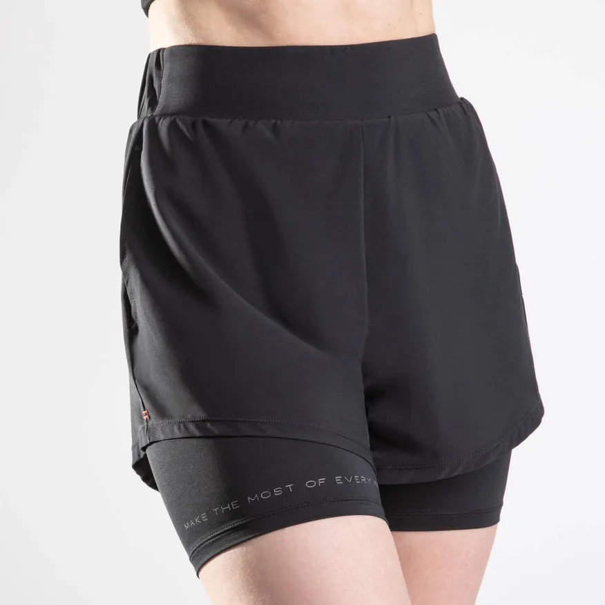 Women’S Zintex Eco High-Waist 4" Running Shorts (Coal)