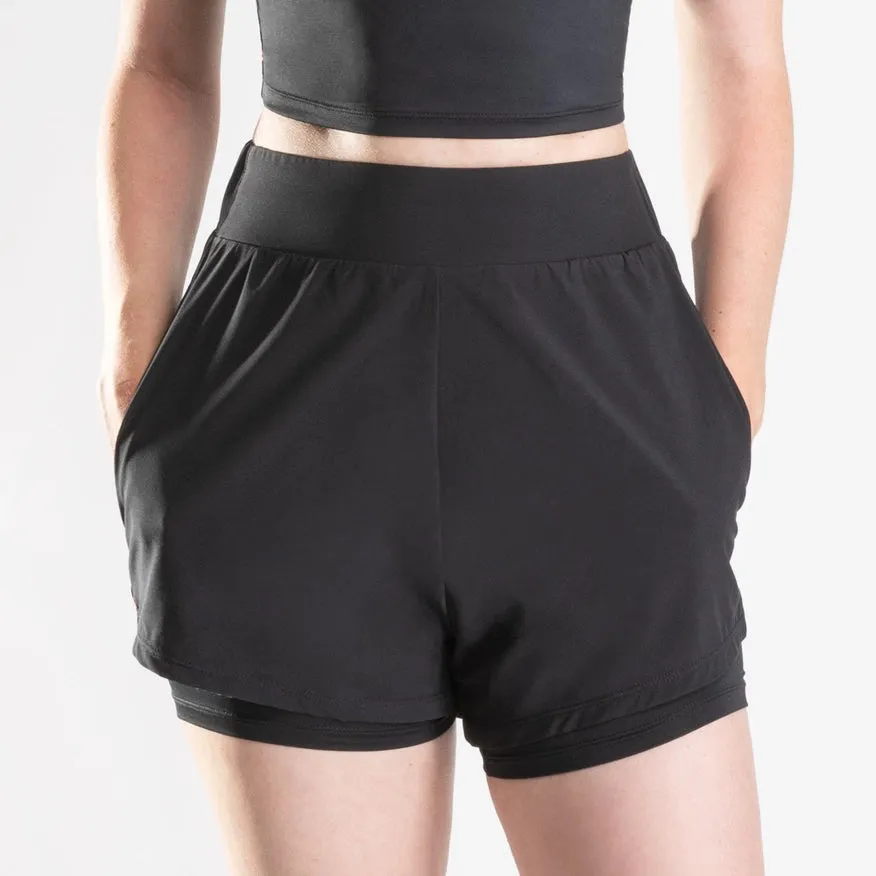 Women’S Zintex Eco High-Waist 4" Running Shorts (Coal)